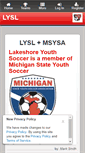 Mobile Screenshot of lakeshoreyouthsoccer.com